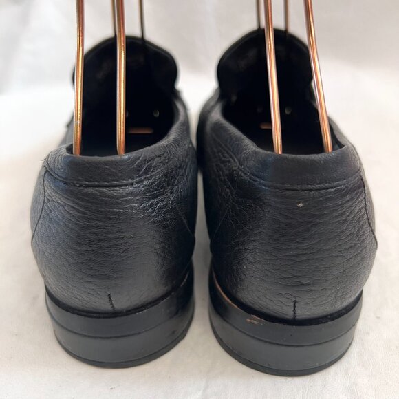 Vionic loafers slip on shoes Sellah US womens 9 black leather moc toe flat - Picture 4 of 14